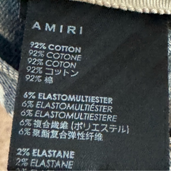 AMIRI - Straight-Leg Paisley-Print Distressed Denim Shorts - Blue Size 40 NWOT - Picture 12 of 16